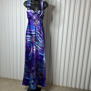 Blonde Nites By Stacie Sklar Long Colorful Gown. Preowned